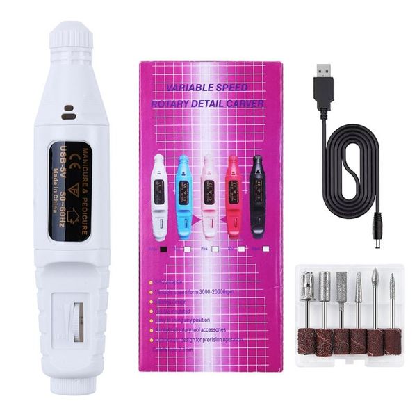 nail art equipment 50ld usb manicure pedicure shape electric drill pink/gray portable professional file kit, Silver
nail art equipment 50ld usb manicure pedicure shape electric drill pink/gray portable professional file kit, Silver