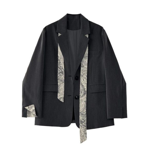 women's suits & blazers xfpv 2021 autumn winter fashion scarf loose suit coat korean single breasted casual balzer long sleeve sm547, White;black
women's suits & blazers xfpv 2021 autumn winter fashion scarf loose suit coat korean single breasted casual balzer long sleeve sm547, White;black