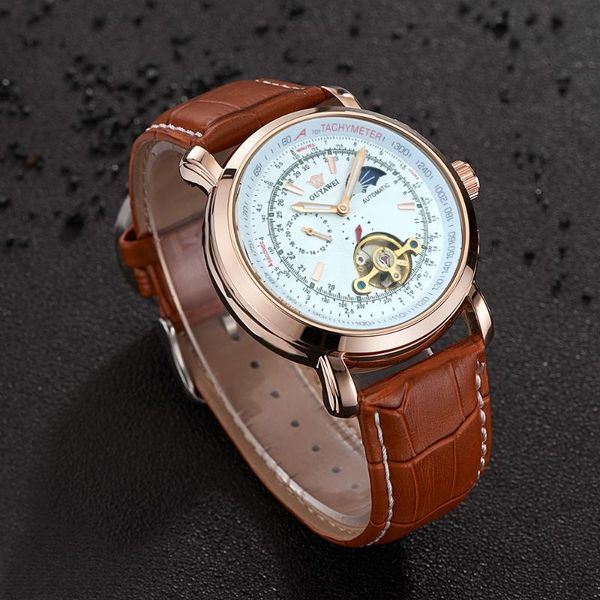 wristwatches ouyawei mechanical rose gold case tourbillon moonphase automatic winding male clock business watch montre homme, Slivery;brown
wristwatches ouyawei mechanical rose gold case tourbillon moonphase automatic winding male clock business watch montre homme, Slivery;brown