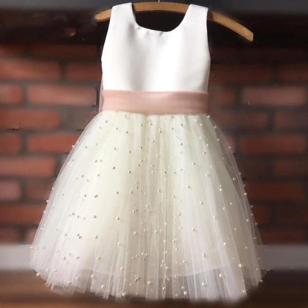 girl's dresses gorgeous ivory big bow sash pearls a line wedding flower girl dress birthday party, Red;yellow
girl's dresses gorgeous ivory big bow sash pearls a line wedding flower girl dress birthday party, Red;yellow