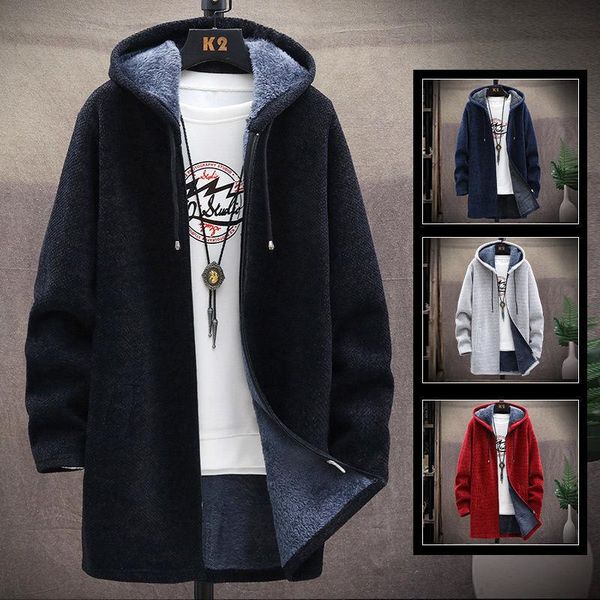 men's trench coats autumn and winter fashion casual windbreaker loose trend personality mid-length plus velvet youth cotton jacket, Tan;black
men's trench coats autumn and winter fashion casual windbreaker loose trend personality mid-length plus velvet youth cotton jacket, Tan;black