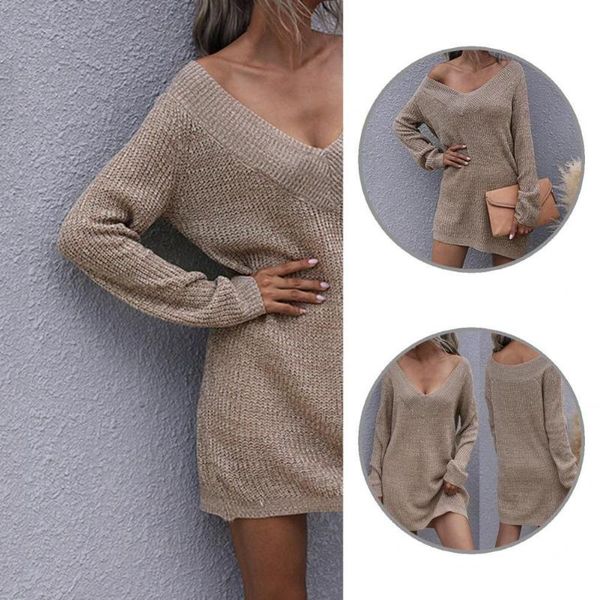 casual dresses autumn fashion long sleeve pullover knitted dress thicken loose fit for home, Black;gray
casual dresses autumn fashion long sleeve pullover knitted dress thicken loose fit for home, Black;gray