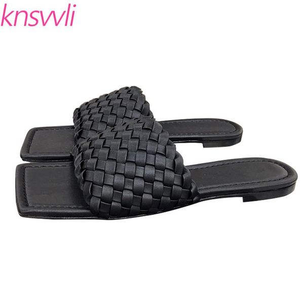 slippers leather braided women summer peep toe runway shoes cross woven candy color sandals casual beach woman, Black
slippers leather braided women summer peep toe runway shoes cross woven candy color sandals casual beach woman, Black