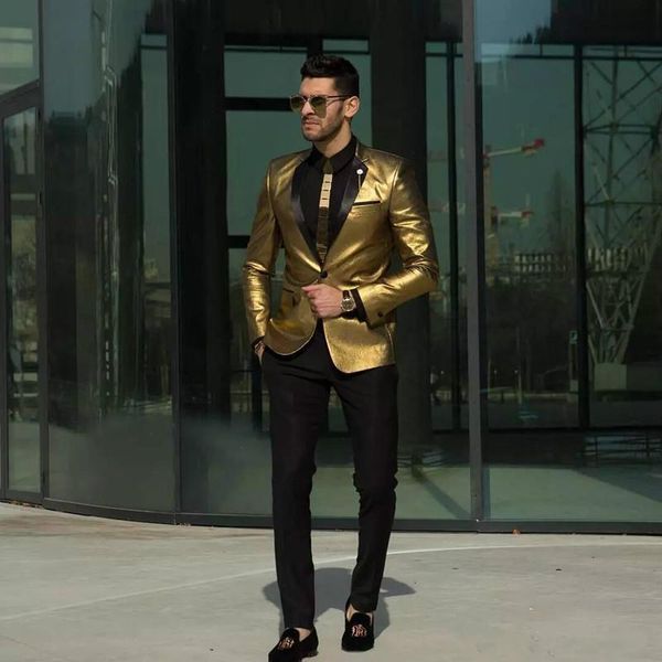 men's suits & blazers 2022 custom made gold wedding fashion two pieces groomsmen tuxedos slim fit prom party men suit (jacket+pant), White;black
men's suits & blazers 2022 custom made gold wedding fashion two pieces groomsmen tuxedos slim fit prom party men suit (jacket+pant), White;black