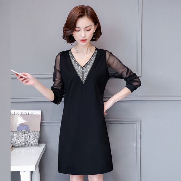 2021 new size fashion plus women chiffon long sleeve black spring autumn es diamonds v-neck vestido casual wxf962 peu9, Black;gray
2021 new size fashion plus women chiffon long sleeve black spring autumn es diamonds v-neck vestido casual wxf962 peu9, Black;gray