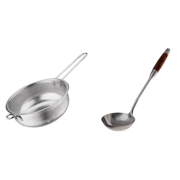 spoons micro-perforated strainer with long handle soup ladle, 304 stainless steel large kitchen spoon
spoons micro-perforated strainer with long handle soup ladle, 304 stainless steel large kitchen spoon