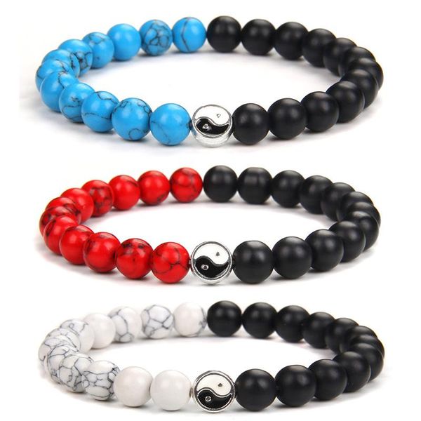 beaded, strands fashion taiji yinyang bracelet black white turquoises natural stone beads for women men yoga energy balance jewelry
beaded, strands fashion taiji yinyang bracelet black white turquoises natural stone beads for women men yoga energy balance jewelry