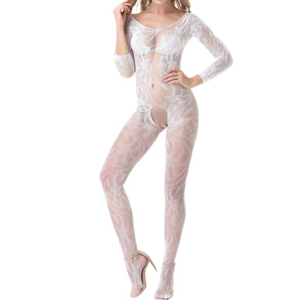3Pieces/Lot Women Sexy Lace Patchwork Lingerie Temptation Open Crotch Underpant Solid Sexy Long Sleeves Perspective Bodysuit lenceria, Black
3Pieces/Lot Women Sexy Lace Patchwork Lingerie Temptation Open Crotch Underpant Solid Sexy Long Sleeves Perspective Bodysuit lenceria, Black