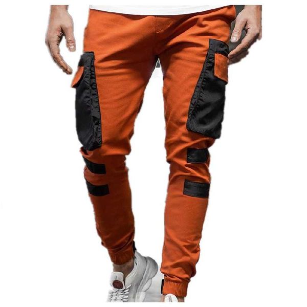 men's pants mens casual pencil cargo patckwork color pockets tracksuit ankle tied streetwear sweatpants pantalon de jogging trousers, Black
men's pants mens casual pencil cargo patckwork color pockets tracksuit ankle tied streetwear sweatpants pantalon de jogging trousers, Black