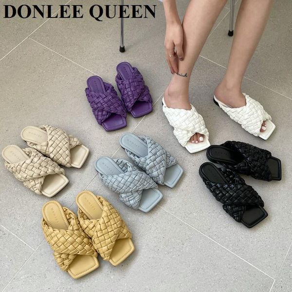 slippers fashion square toe women flat casual slides brand weave flip flops beach sandals shoes summer footwear zapatillas mujer, Black
slippers fashion square toe women flat casual slides brand weave flip flops beach sandals shoes summer footwear zapatillas mujer, Black