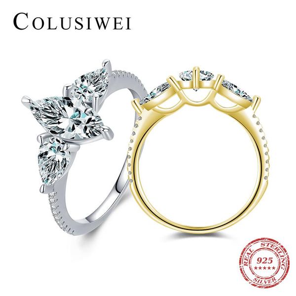 cluster rings colusiwei 925 sterling silver bright luxury clear cz crystal finger ring for women wedding engagement statement jewelry, Golden;silver
cluster rings colusiwei 925 sterling silver bright luxury clear cz crystal finger ring for women wedding engagement statement jewelry, Golden;silver