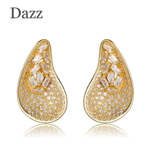 stud dazz dubai gold color luxury earrings cz zircon copper peanut shape jewelry for women's wedding party anniversary gift, Golden;silver
stud dazz dubai gold color luxury earrings cz zircon copper peanut shape jewelry for women's wedding party anniversary gift, Golden;silver