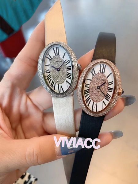 classic women stainless steel sapphire bath watches roman digital quartz clock lady genuine leather geometric oval watch 32mm, Slivery;brown
classic women stainless steel sapphire bath watches roman digital quartz clock lady genuine leather geometric oval watch 32mm, Slivery;brown