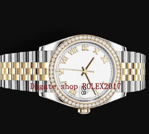 men's products selling quality datejust two tone 18k 36mm dial with roman numeral markers & diamonds bp 2813 automatic movement watches, Slivery;brown
men's products selling quality datejust two tone 18k 36mm dial with roman numeral markers & diamonds bp 2813 automatic movement watches, Slivery;brown