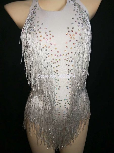 sparkly rhinestones white tassel bodysuit women club outfit fringe dance costume one-piece dance wear singer stage leotard, Black;red
sparkly rhinestones white tassel bodysuit women club outfit fringe dance costume one-piece dance wear singer stage leotard, Black;red