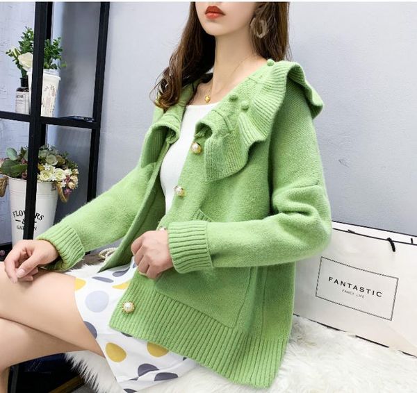 2021 spring and autumn winter with new style fashion long sleeve women's sweater coat@q20, White;black
2021 spring and autumn winter with new style fashion long sleeve women's sweater coat@q20, White;black