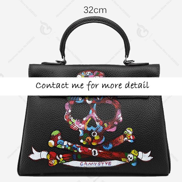 handmade painted graffiti art punk colorful skull rock roll handbags cow leather women bag 2021 new vintage ka ly gold hardware, Black;red
handmade painted graffiti art punk colorful skull rock roll handbags cow leather women bag 2021 new vintage ka ly gold hardware, Black;red
