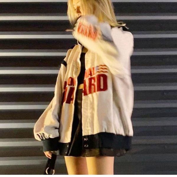 women's jackets b-toto american retro beige thin jacket female tide ins spring and autumn baseball uniform 2021, Black;brown
women's jackets b-toto american retro beige thin jacket female tide ins spring and autumn baseball uniform 2021, Black;brown