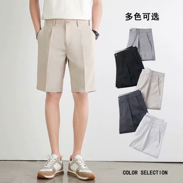 casual suit shorts men's summer wear fashion brand ins khaki trousers 5.5-half-length pants, White;black
casual suit shorts men's summer wear fashion brand ins khaki trousers 5.5-half-length pants, White;black