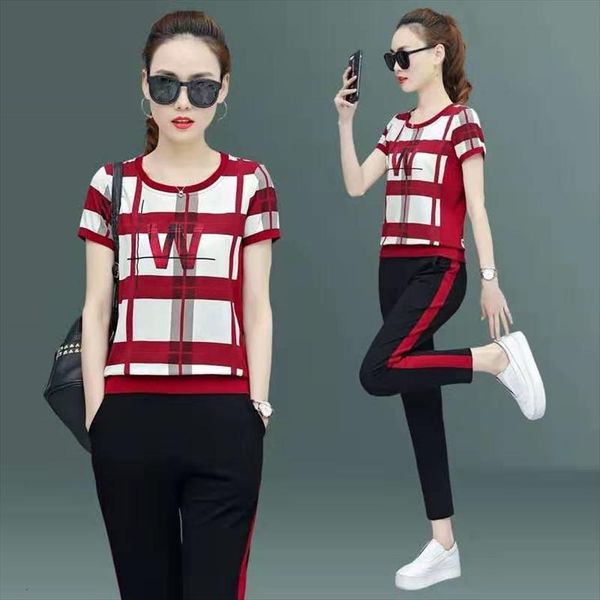 summer 2 piece set womens tracksuits fashion casual sports suit plaid short sleeved trousers two green red black, Gray
summer 2 piece set womens tracksuits fashion casual sports suit plaid short sleeved trousers two green red black, Gray