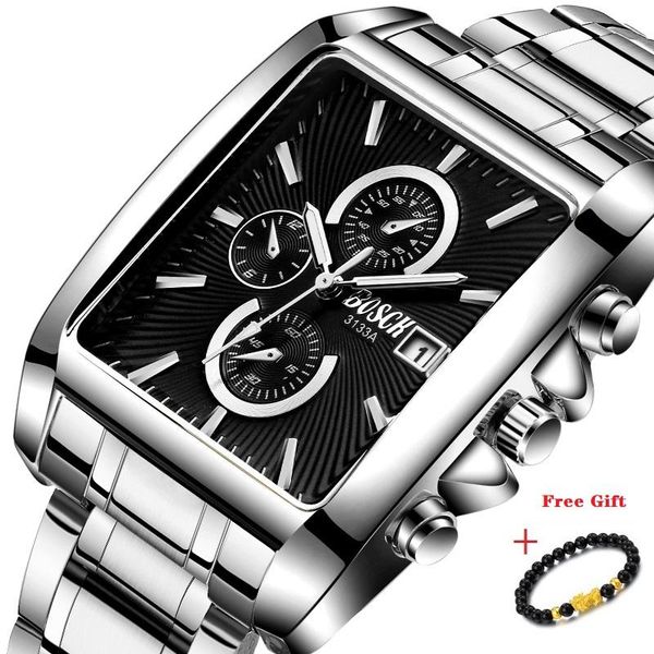 wristwatches fashion men square dial watch mens steel strap sports quartz male luminous waterproof wristwatch luxury relogio masculino, Slivery;brown 
wristwatches fashion men square dial watch mens steel strap sports quartz male luminous waterproof wristwatch luxury relogio masculino, Slivery;brown