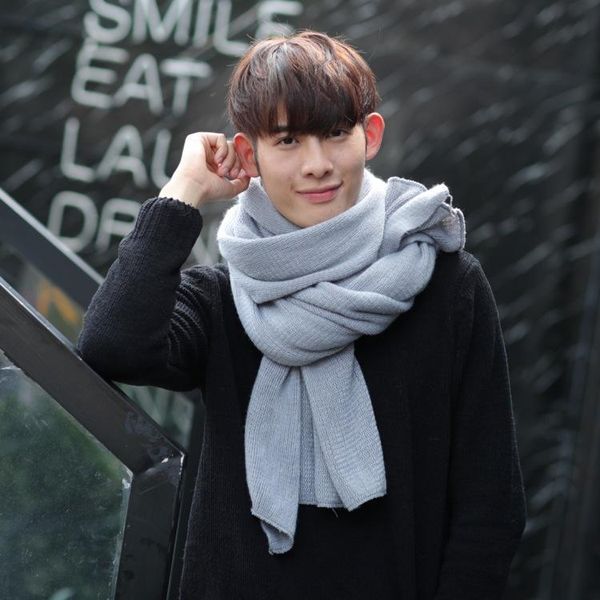 scarves imitation cashmere scarf autumn and winter model length longer couple japanese korean idol drama wind to keep warm, Blue;gray
scarves imitation cashmere scarf autumn and winter model length longer couple japanese korean idol drama wind to keep warm, Blue;gray