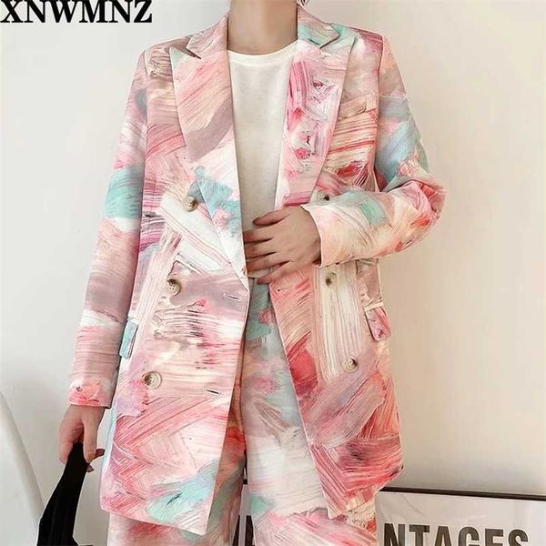 xnwmnz za women printed mixed color double breasted blazer lapel long sleeve loose jacket fashion spring autumn 210930, White;black
xnwmnz za women printed mixed color double breasted blazer lapel long sleeve loose jacket fashion spring autumn 210930, White;black