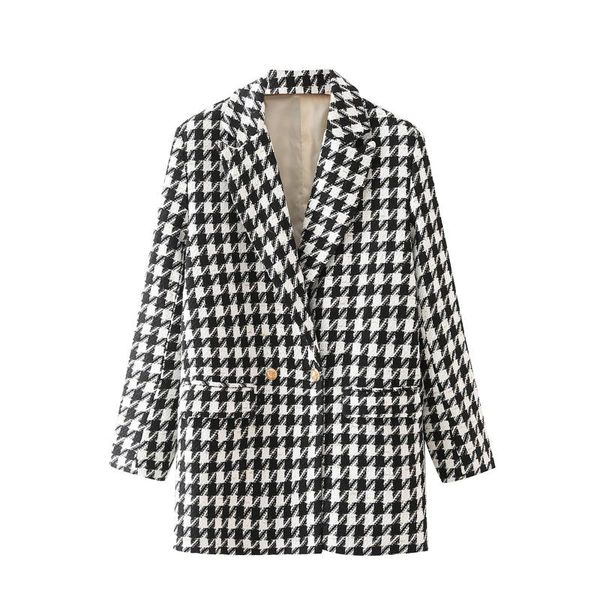 women's suits & blazers willshela women fashion plaid double breasted blazer vintage long sleeves notched neck female suit veste femme, White;black
women's suits & blazers willshela women fashion plaid double breasted blazer vintage long sleeves notched neck female suit veste femme, White;black