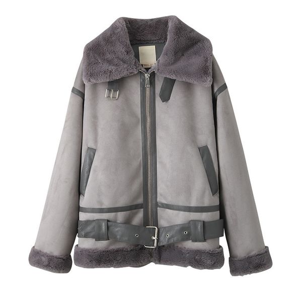 2021 new women splicing fur faux leather jacket with belt lapel ladies winter thick warm oversized coat outerwear rzct, Black;brown
2021 new women splicing fur faux leather jacket with belt lapel ladies winter thick warm oversized coat outerwear rzct, Black;brown