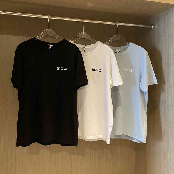 t shirt loe luojia couple's embroidery twisted letter loose casual round neck pullover short sleeve, White
t shirt loe luojia couple's embroidery twisted letter loose casual round neck pullover short sleeve, White