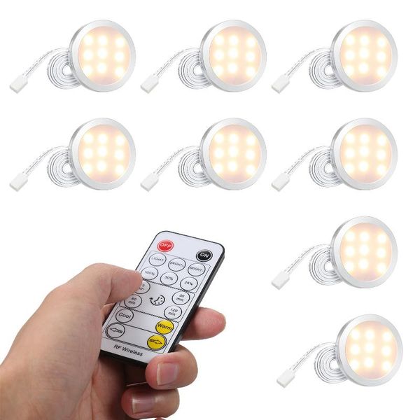 dimmable 8pcs slim round leds under cabinet light puck lamp 10 levels remote control for kitchen living room bookcase closet
dimmable 8pcs slim round leds under cabinet light puck lamp 10 levels remote control for kitchen living room bookcase closet