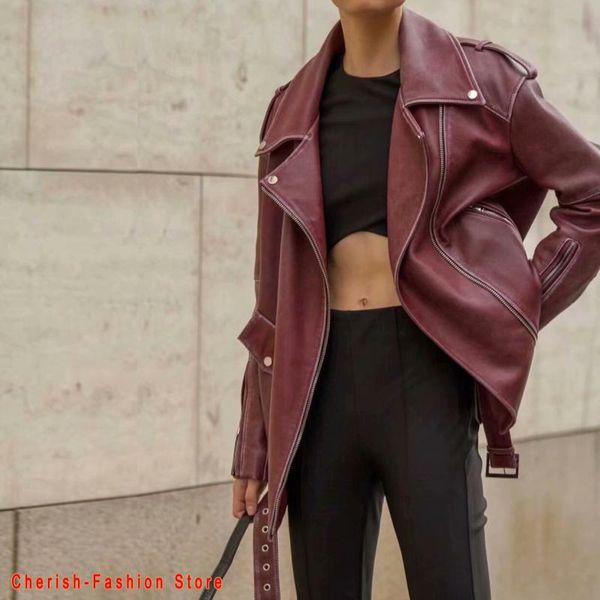 women's leather & faux brand pu jacket women loose sashes casual biker jackets outwear female bf style black coat
women's leather & faux brand pu jacket women loose sashes casual biker jackets outwear female bf style black coat