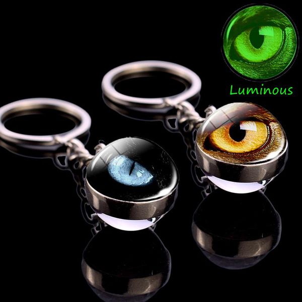 keychains eye po keychain keyring luminous glass ball long chains pendant men car keyholders women bag chain, Silver 
keychains eye po keychain keyring luminous glass ball long chains pendant men car keyholders women bag chain, Silver