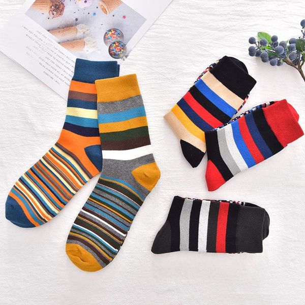 men's socks 5 pair large size thick and thin stripes medium tube cotton trendy male 38-46, Black
men's socks 5 pair large size thick and thin stripes medium tube cotton trendy male 38-46, Black