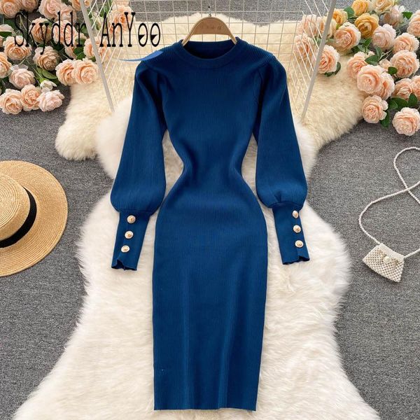 casual dresses autumn winter for women 2021 puff long sleeve knitted sweater bodycon dress o-neck ladies clothes, Black;gray
casual dresses autumn winter for women 2021 puff long sleeve knitted sweater bodycon dress o-neck ladies clothes, Black;gray
