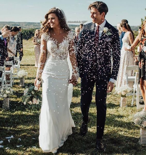 new long sleeve lace es mermaid chiffon bridal gown turkey plus size 2021 illusion button wedding party 10rz, White
new long sleeve lace es mermaid chiffon bridal gown turkey plus size 2021 illusion button wedding party 10rz, White
