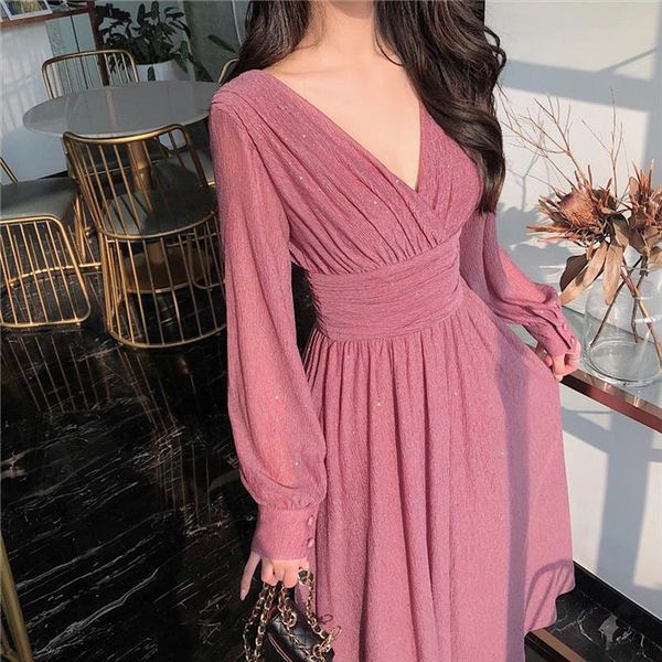 solid elegant autumn sequin party women dresses midi casual chiffon slim korean womens clothing, Black;gray
solid elegant autumn sequin party women dresses midi casual chiffon slim korean womens clothing, Black;gray