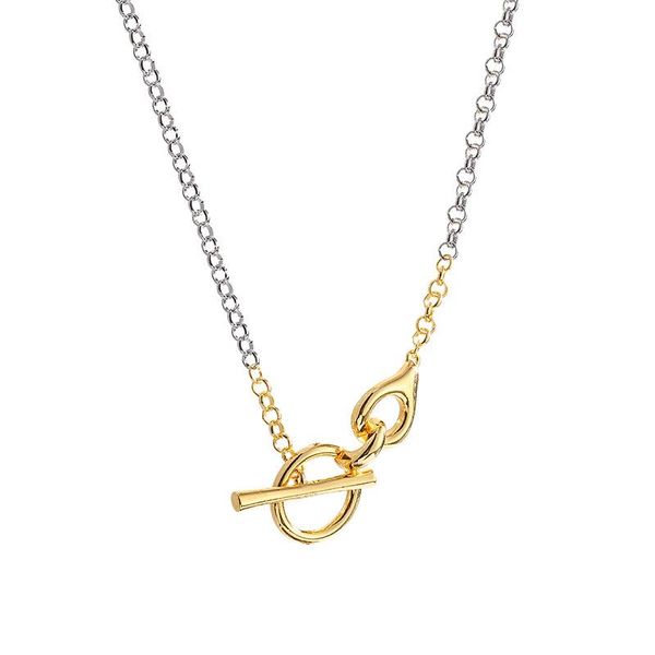 chains 2021 fashion creative design two color necklace long ot buckle korean style elegant high quality, Silver
chains 2021 fashion creative design two color necklace long ot buckle korean style elegant high quality, Silver