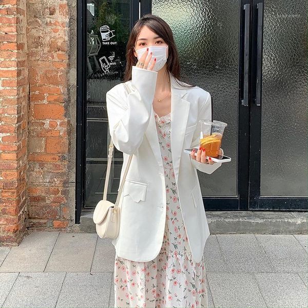 women's suits & blazers casual suit coat spring and autumn 2021 loose thin white design sense of minority small fashion, White;black
women's suits & blazers casual suit coat spring and autumn 2021 loose thin white design sense of minority small fashion, White;black