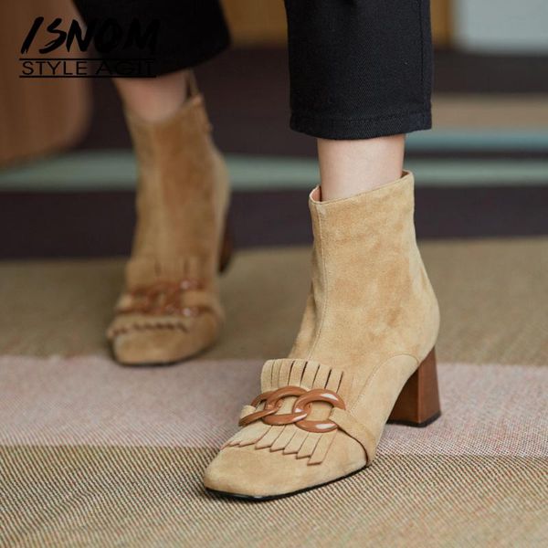 boots isnom ladies kid suede fringe ankle zip thick high heel square toe chain tassal bootie fashion autumn winter 2021, Black
boots isnom ladies kid suede fringe ankle zip thick high heel square toe chain tassal bootie fashion autumn winter 2021, Black