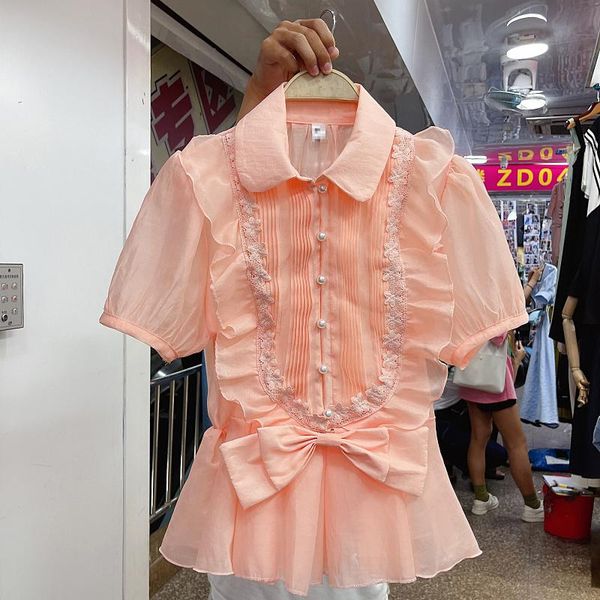 women's blouses & shirts 2021 summer retro short sleeve ruffled bow thin shirt all-matching womens blouse women, White
women's blouses & shirts 2021 summer retro short sleeve ruffled bow thin shirt all-matching womens blouse women, White