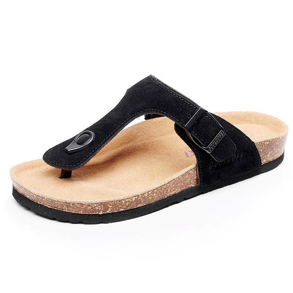 slippers summer flip-flops cow suede outdoor soft cork bottom women holiday beach sliders couples flat non-slip slides s6207, Black
slippers summer flip-flops cow suede outdoor soft cork bottom women holiday beach sliders couples flat non-slip slides s6207, Black