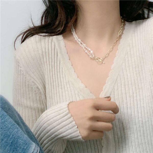 hbp korean simple rice grain shaped freshwater pearl necklace short style temperament stitching ot button clavicle chain women's fashio, Silver
hbp korean simple rice grain shaped freshwater pearl necklace short style temperament stitching ot button clavicle chain women's fashio, Silver