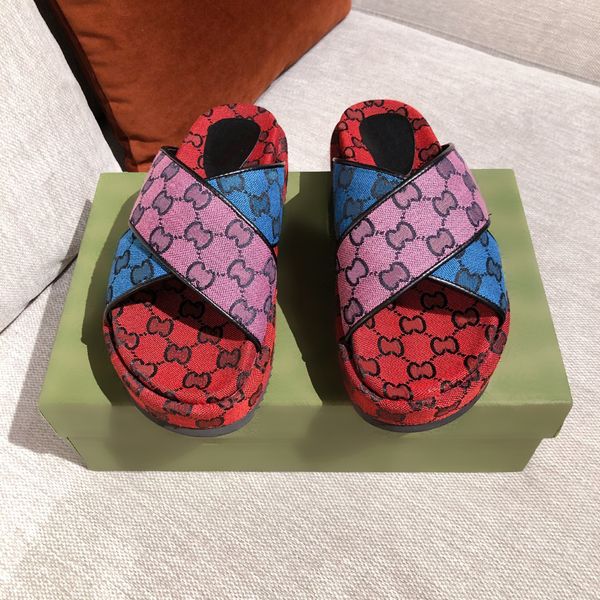 663666 women multicolor platform sandal slippers vibrant colorful canvas cross band fashion summer slides, Black
663666 women multicolor platform sandal slippers vibrant colorful canvas cross band fashion summer slides, Black