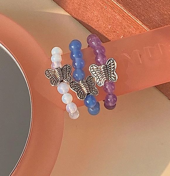 women colorful flower butterfly ring with transparent beads bohemian party holiday ladies girls jewelry rings, Silver
women colorful flower butterfly ring with transparent beads bohemian party holiday ladies girls jewelry rings, Silver