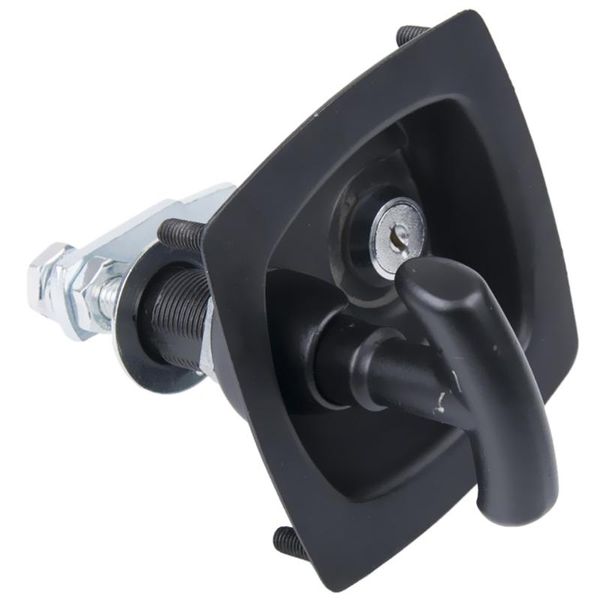 manifold & parts stainless steel folding recessed caravan with t lock / trailer handle, drop toolbox