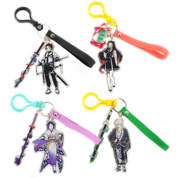 keychains demon slayer keychain man acrylic key chain women holder keyring anime pendant porte clef kamado tanjirou nezuko, Silver
keychains demon slayer keychain man acrylic key chain women holder keyring anime pendant porte clef kamado tanjirou nezuko, Silver