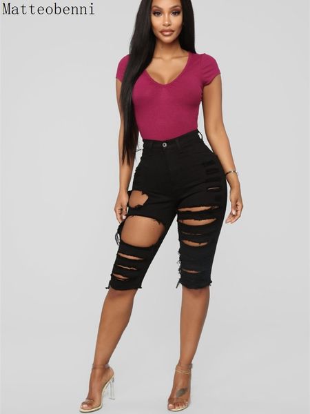 2021 new fashion knee length ripped hole cool denim shorts women summer casual push up stretch high waist short jeans streetwear m572, Blue 
2021 new fashion knee length ripped hole cool denim shorts women summer casual push up stretch high waist short jeans streetwear m572, Blue