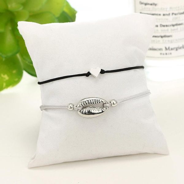 link, chain 2pcs/set girl & link bohemian shell heart bracelets set bracelet bangles charm female jewelry for women, Black
link, chain 2pcs/set girl & link bohemian shell heart bracelets set bracelet bangles charm female jewelry for women, Black