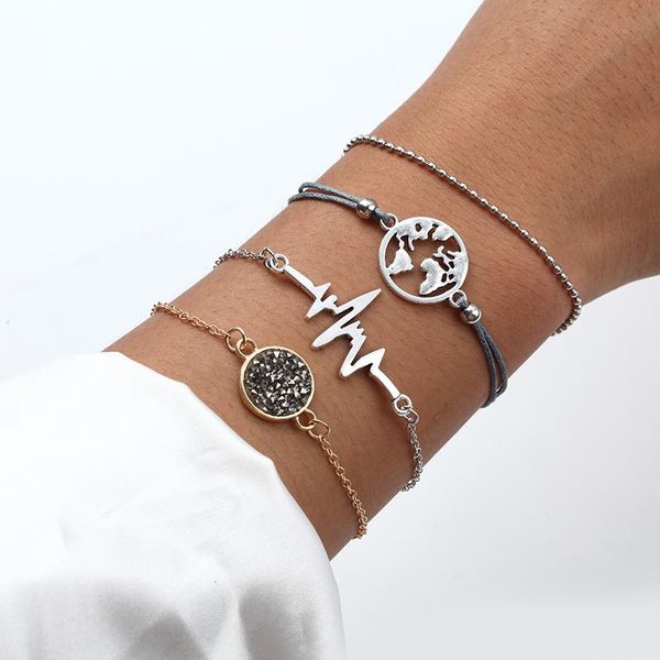 anklets fashion bracelet 4 pieces / sets of women's love ecg woven rope inlaid round earth plate jewelry gift, Red;blue
anklets fashion bracelet 4 pieces / sets of women's love ecg woven rope inlaid round earth plate jewelry gift, Red;blue